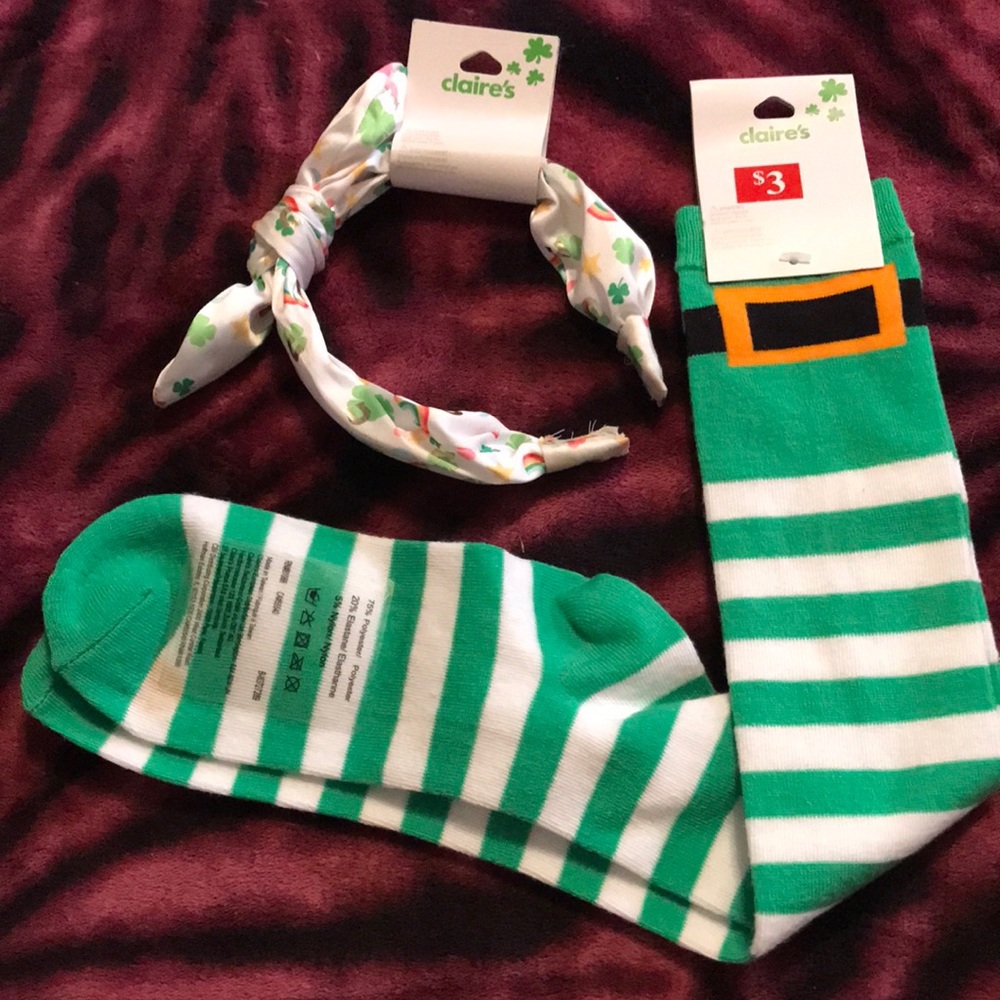 Claire’s brand new with tag headband and earrings